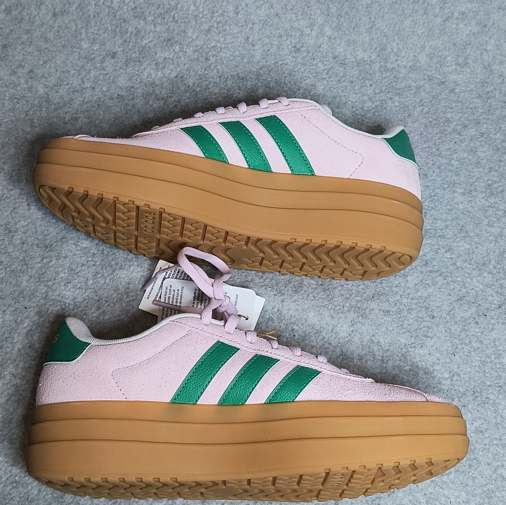 Adidas VL Court Bold Womens Pink Green Gum Platform Sneakers JP6916 Size 7 NWB - Picture 5 of 9